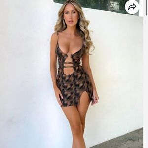 Stylish Brown Mini Dress